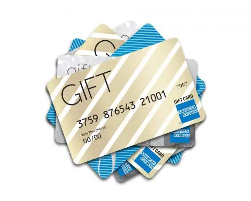 An image of an AMEX gift card,