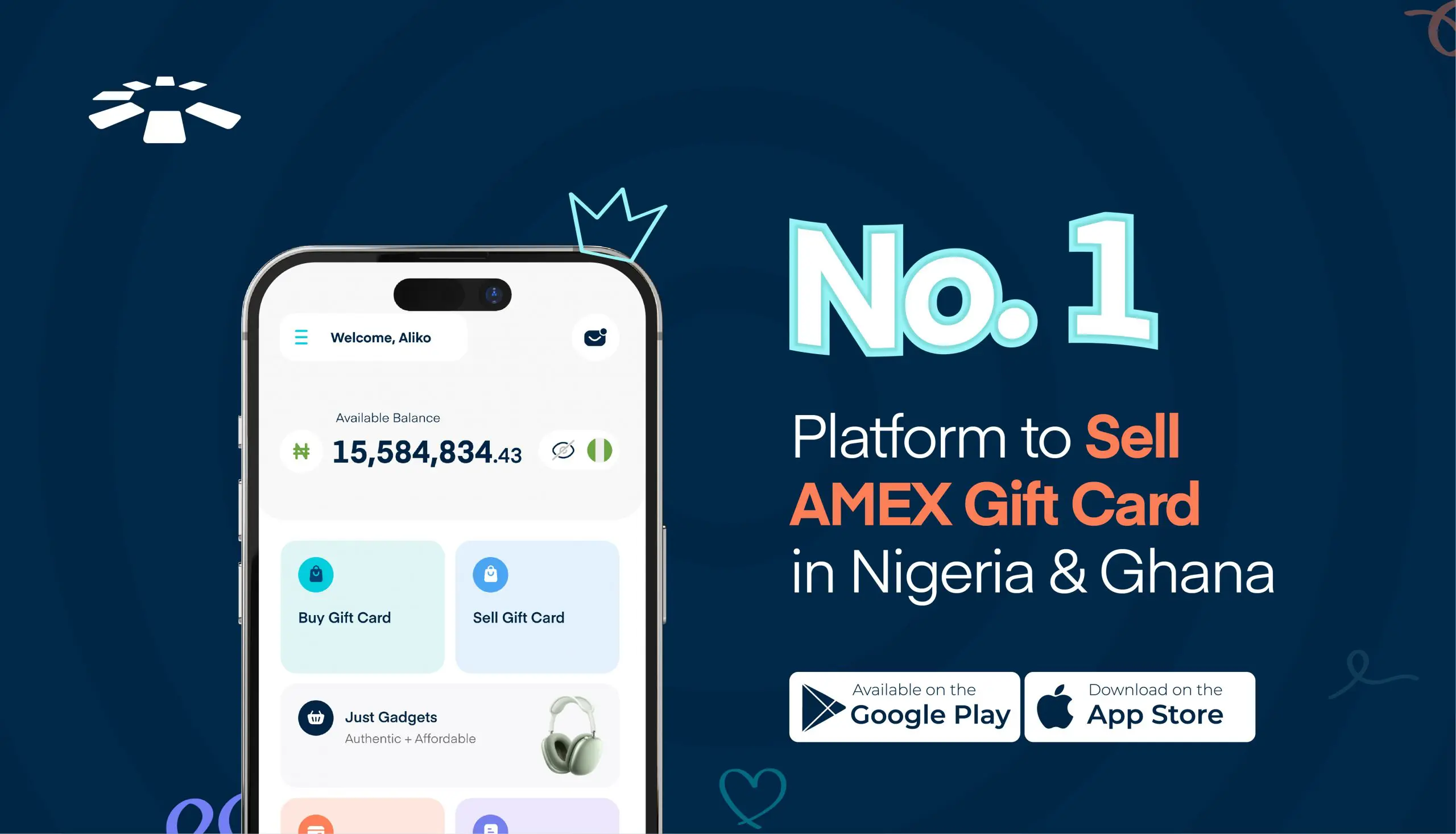 Sell AMEX gift cards in Nigeria and Ghana