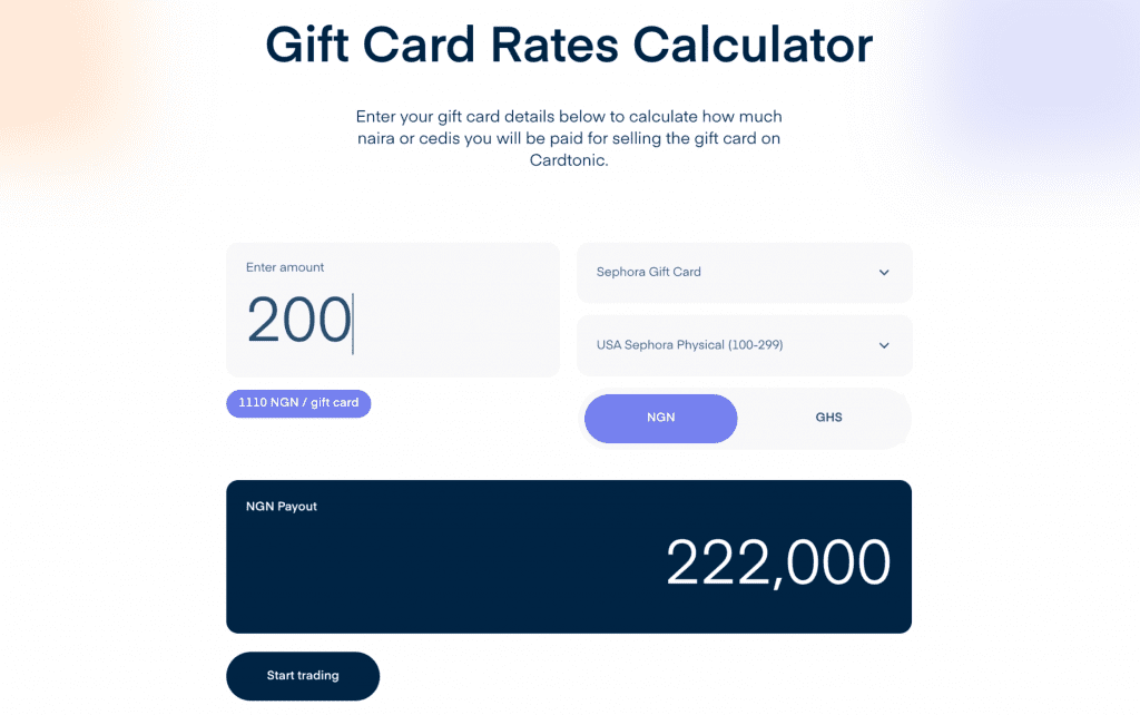 cardtonic rate calculator for sephora card