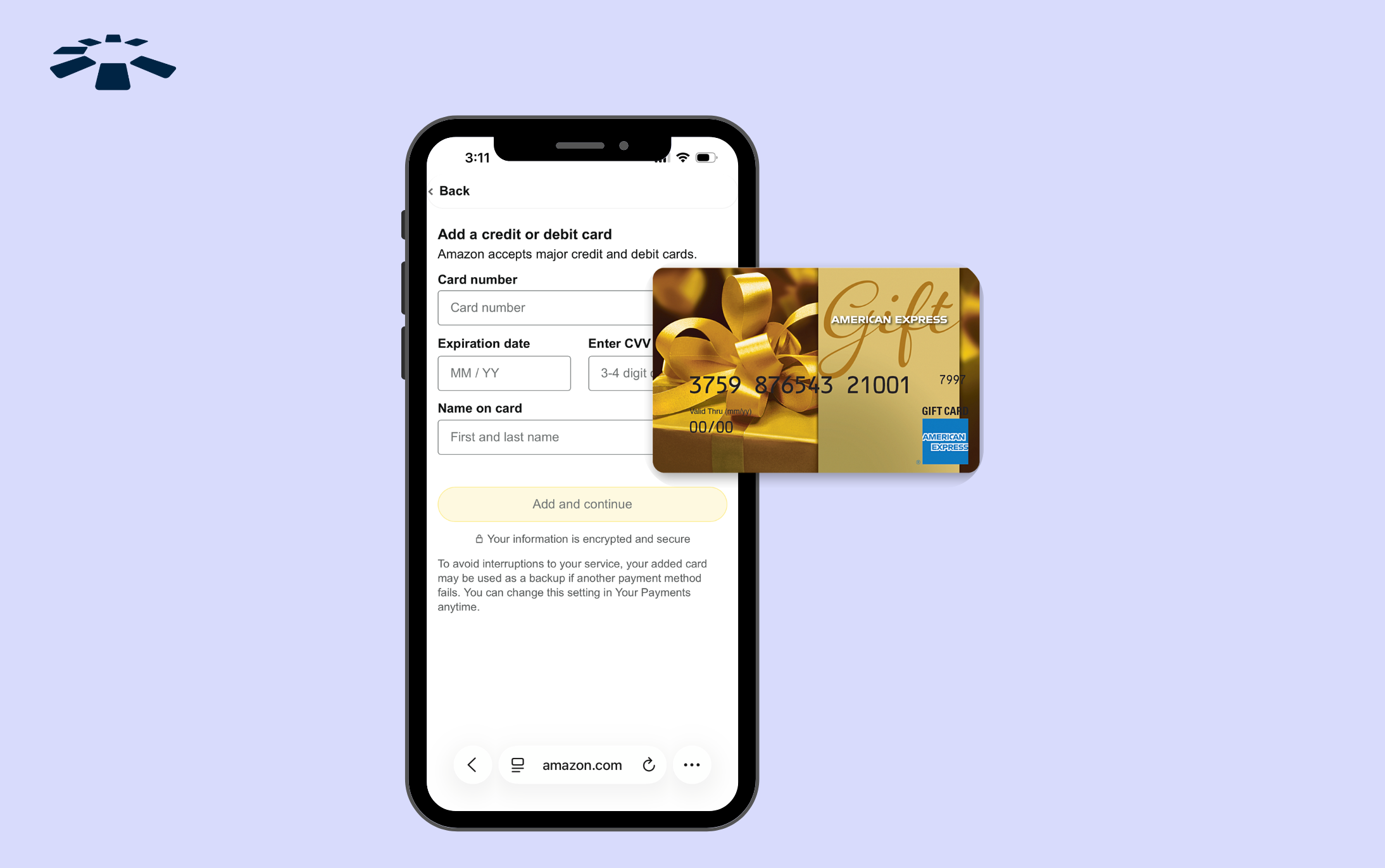 Use AMEX gift card to pay on International Platforms