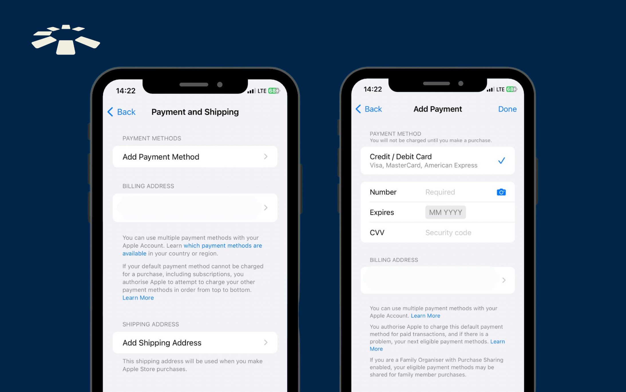 How to add card to Apple ID