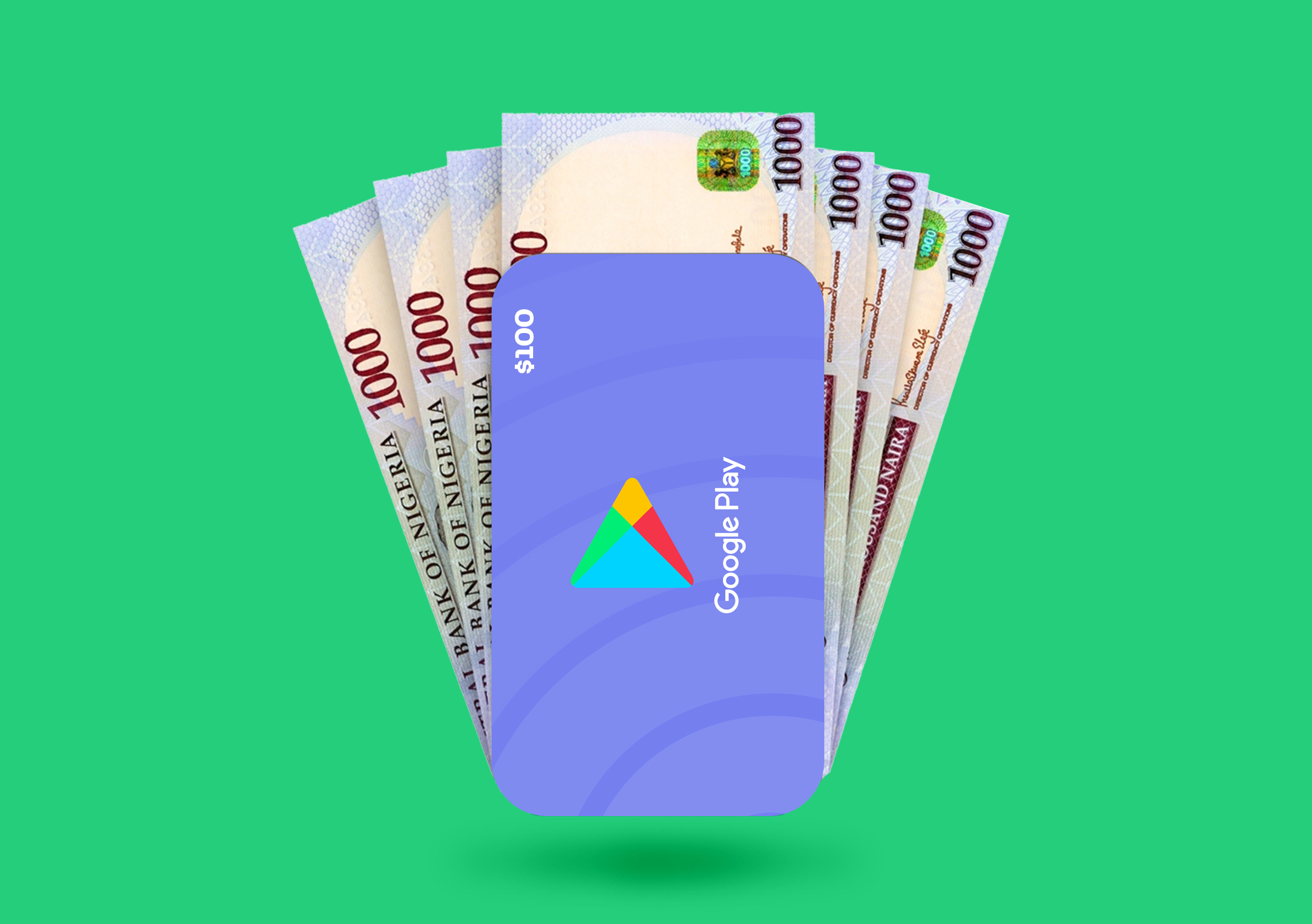Google play card and naira value
