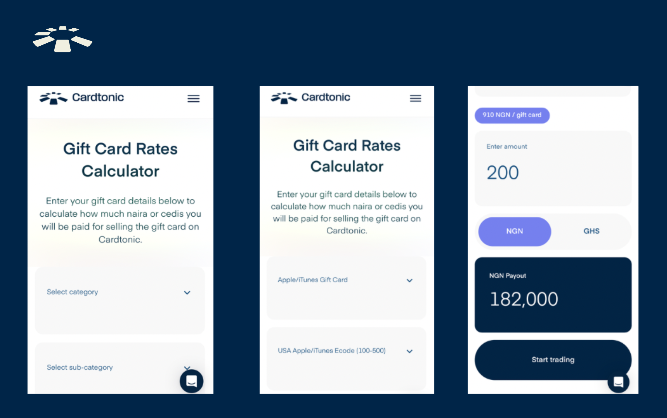Steps on how to calculate the Naira value of your $200 gift card on Cardtonic