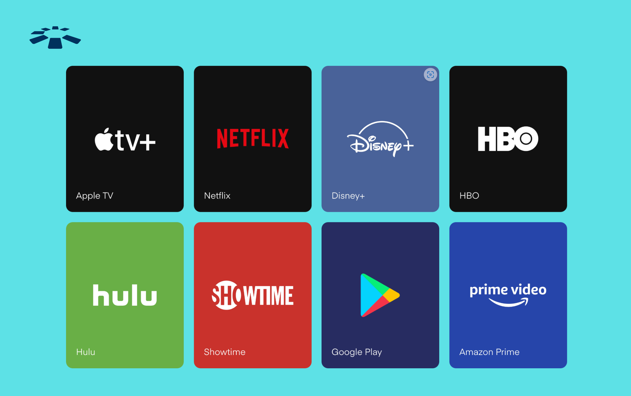 An array of streaming gift cards