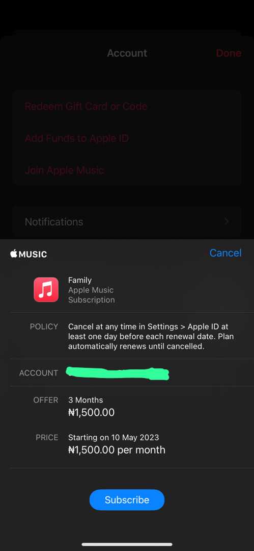 An image of the Apple Music App.