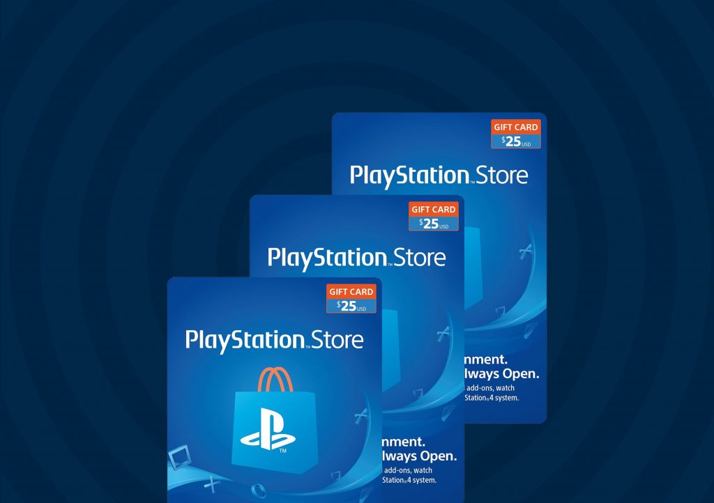 A PlayStation gift card.