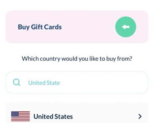Pick a country: Buy Google Play gift cards.