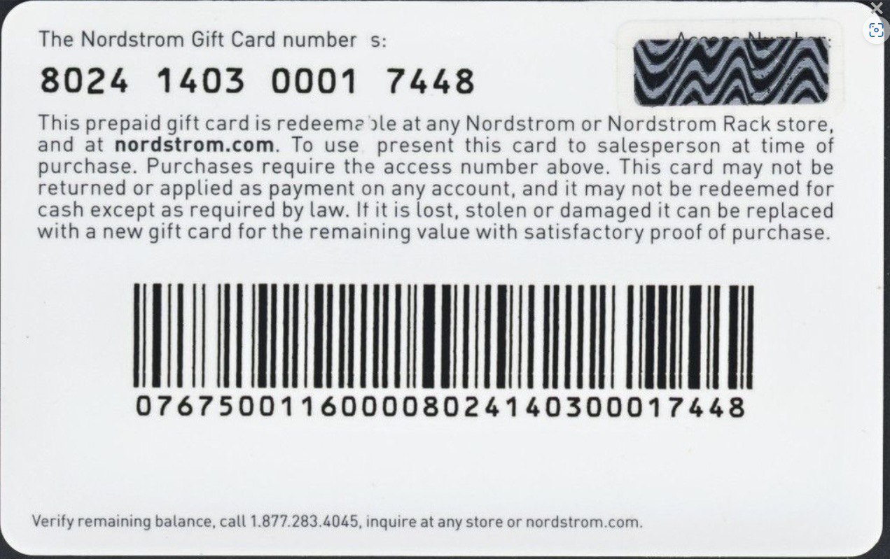 Different Pictures Of Nordstrom Gift Card And How To Identify Them ...