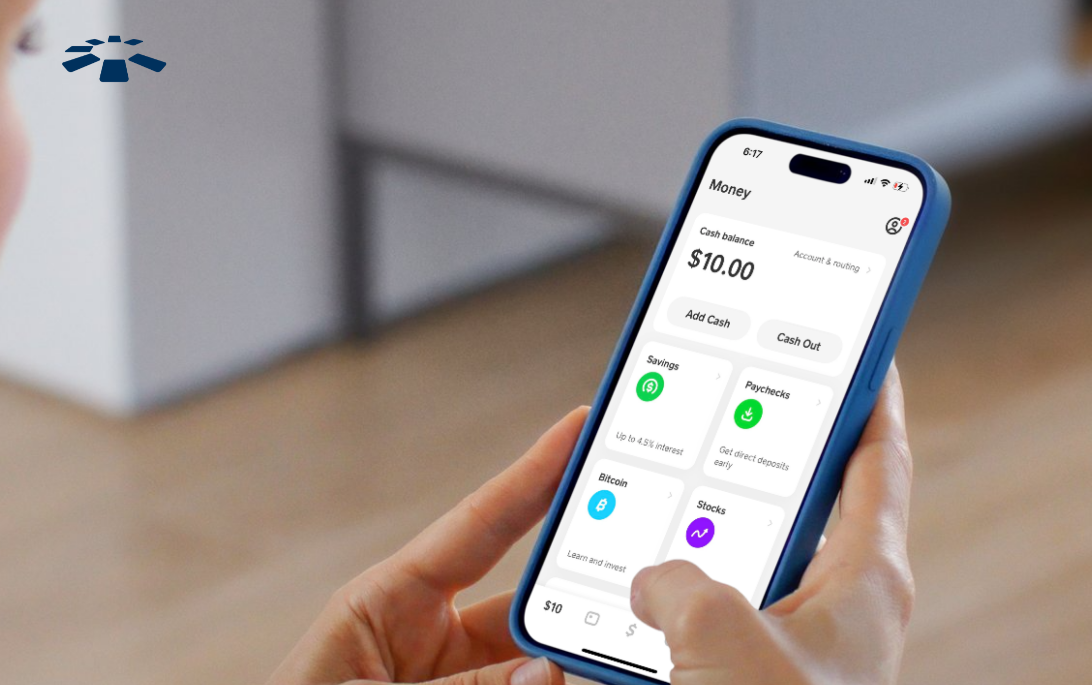 A screen showing cash balance