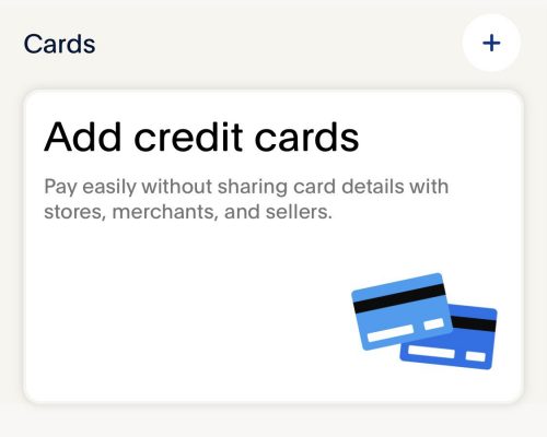 Add credit card. 