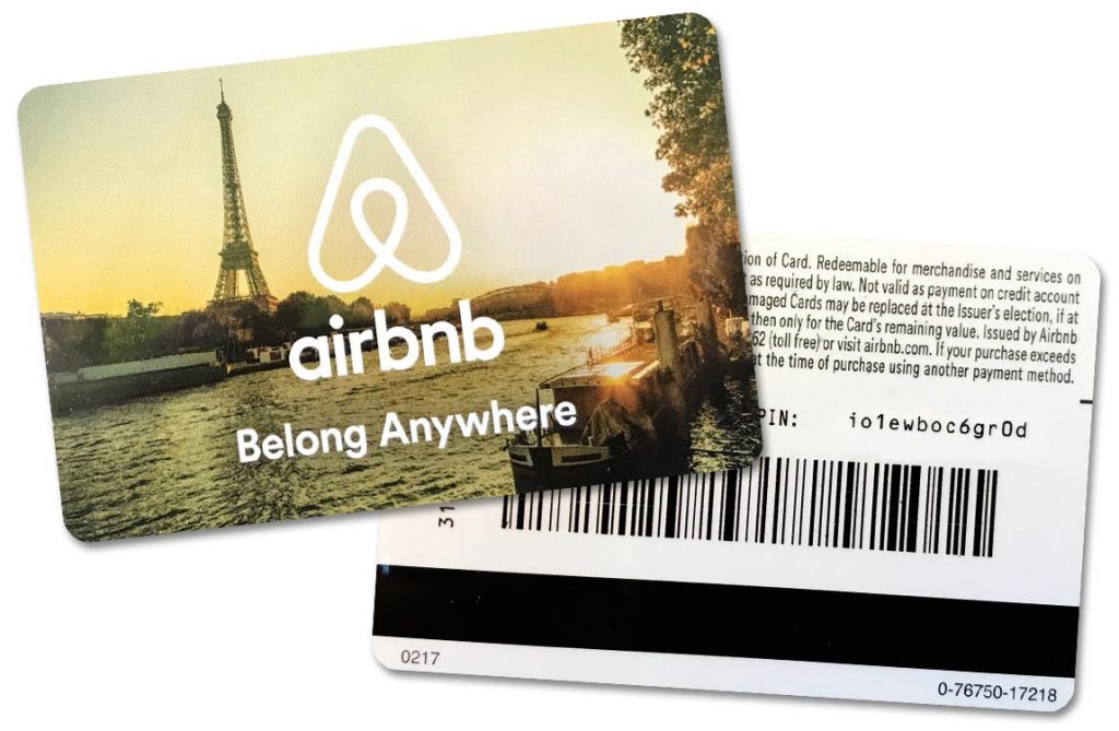 An image of an Airbnb gift card