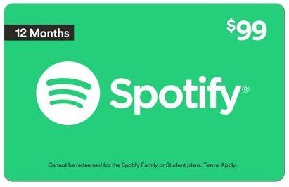 Spotify gift card