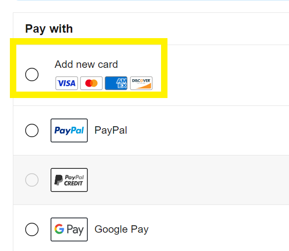 Use visa gift card online Step 1