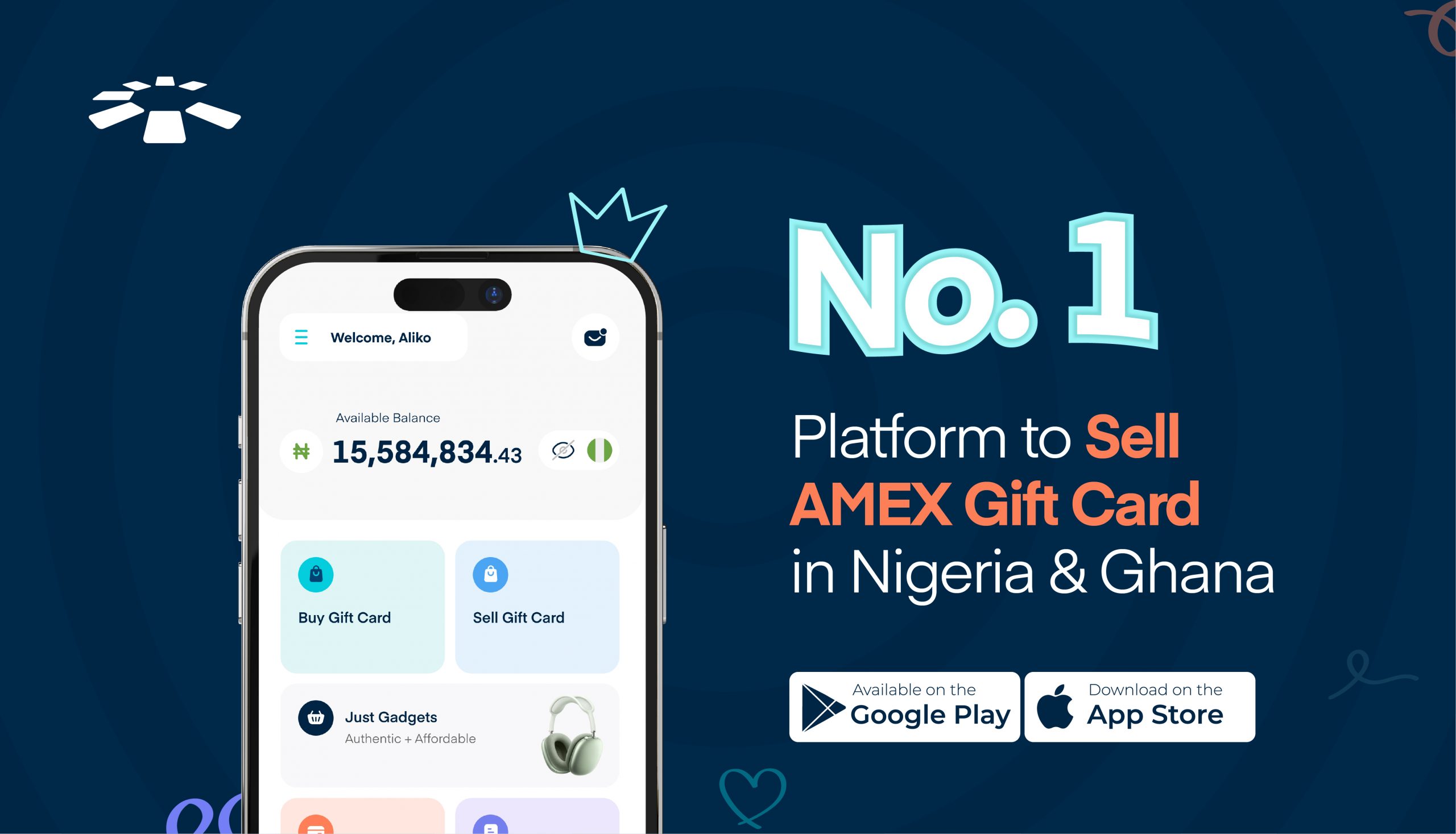 Sell AMEX gift cards in Nigeria and Ghana