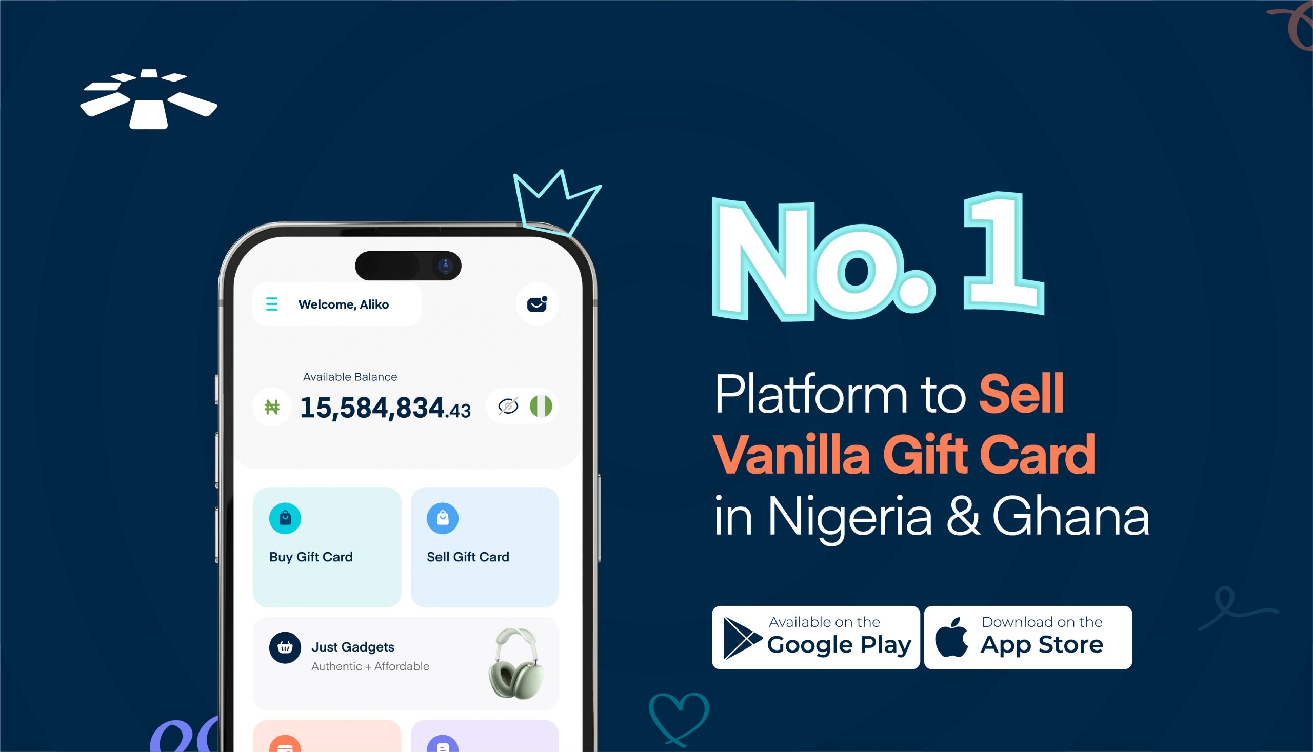 Sell Vanilla Gift card In Nigeria and Ghana