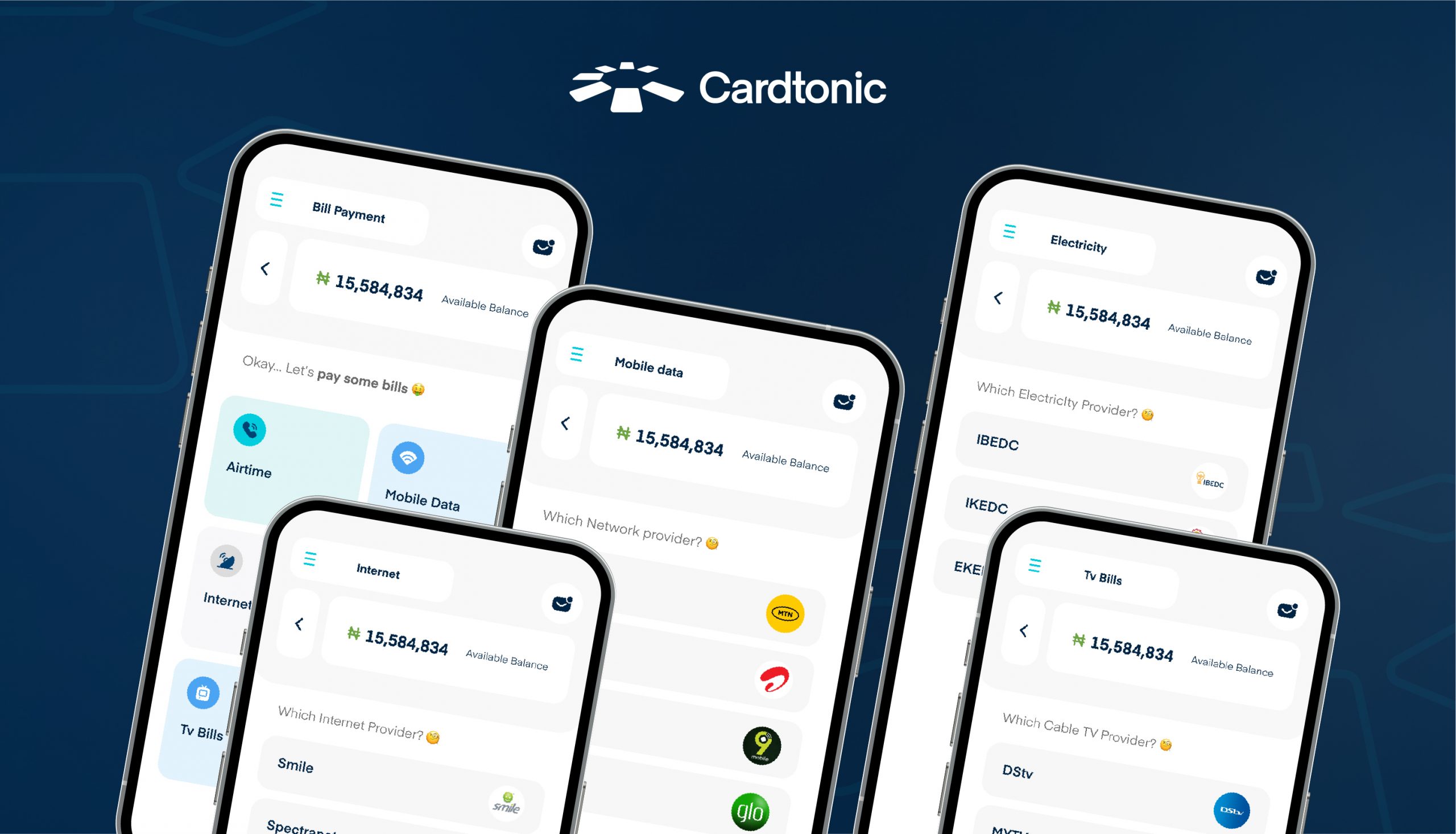 Pay bills on Cardtonic