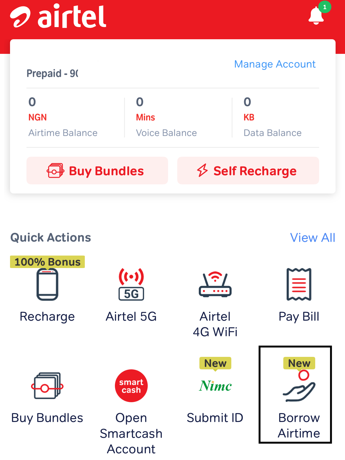 borrow airtime from airtel