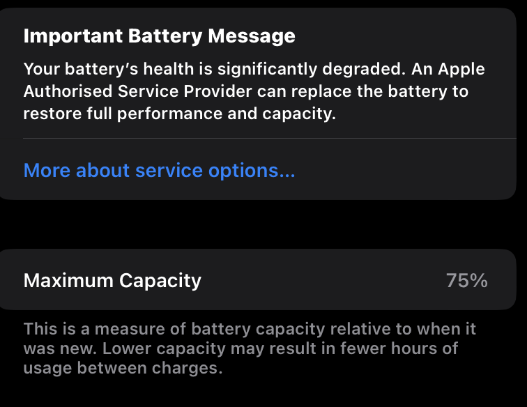 apple battery health