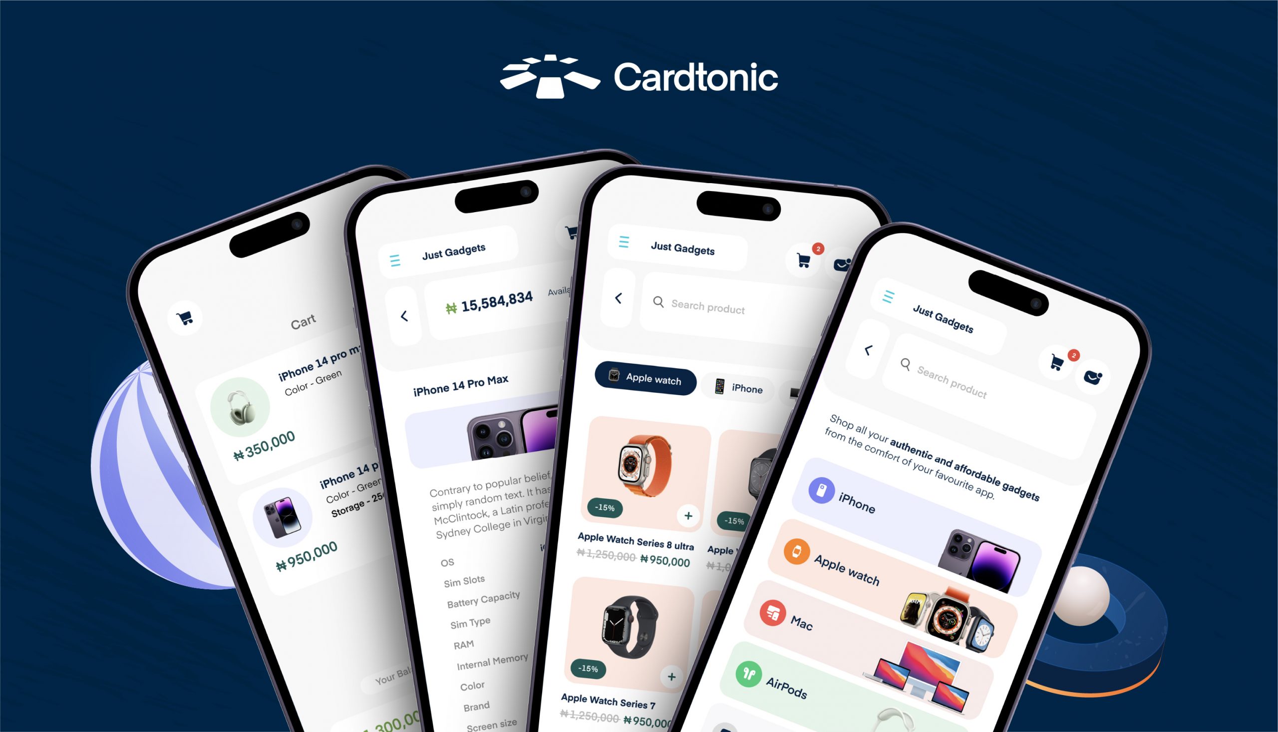 Cardtonic's "Just Gadgets" pages