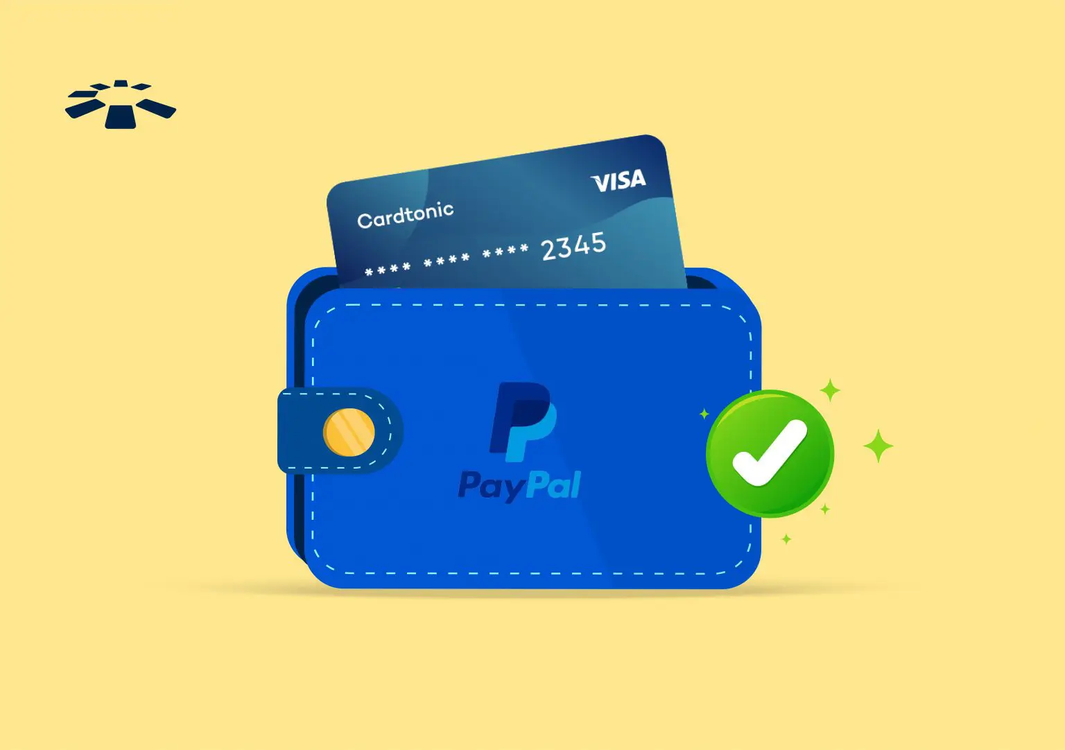 Cardtonic virtual dollar card being linked to PayPal