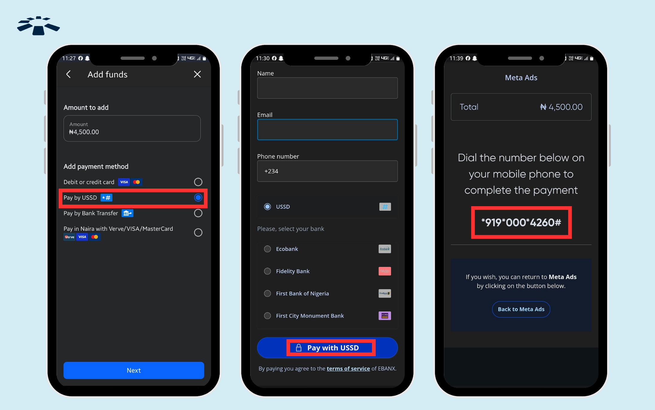 How to Pay for Facebook Ads with USSD