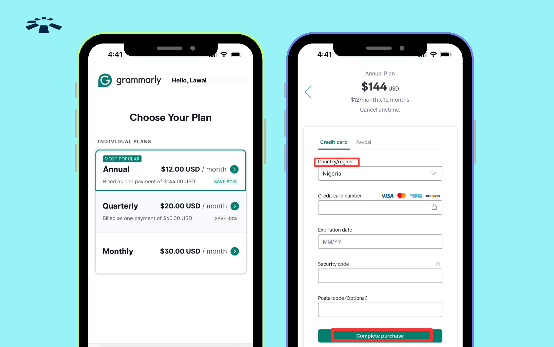 How to Pay for Grammarly Premium Using a Naira Card