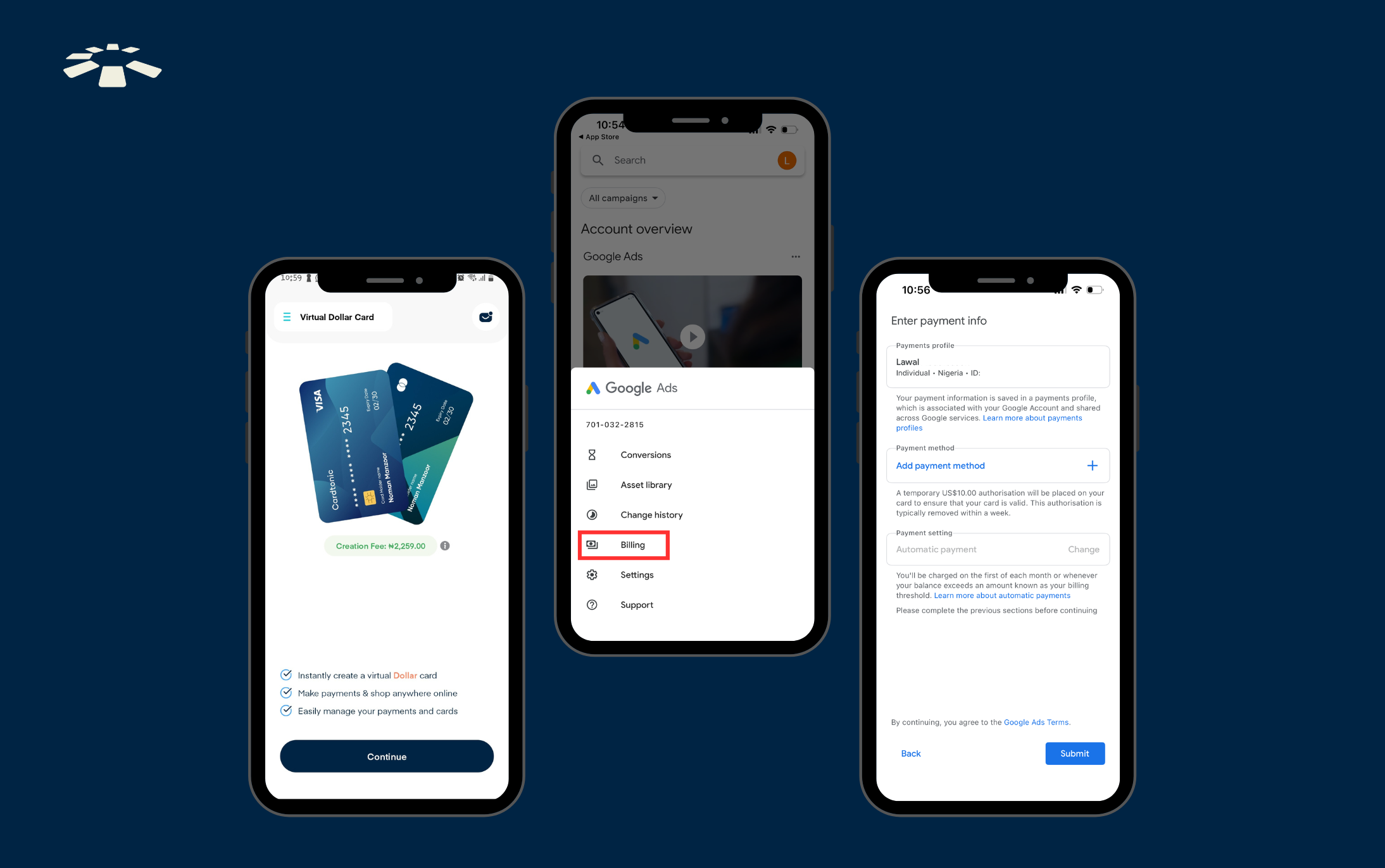 How to Pay for Google Ads with a Virtual Dollar Card from Cardtonic