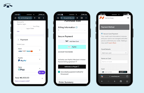 How to Pay on Hostinger, GoDaddy, or Namecheap
